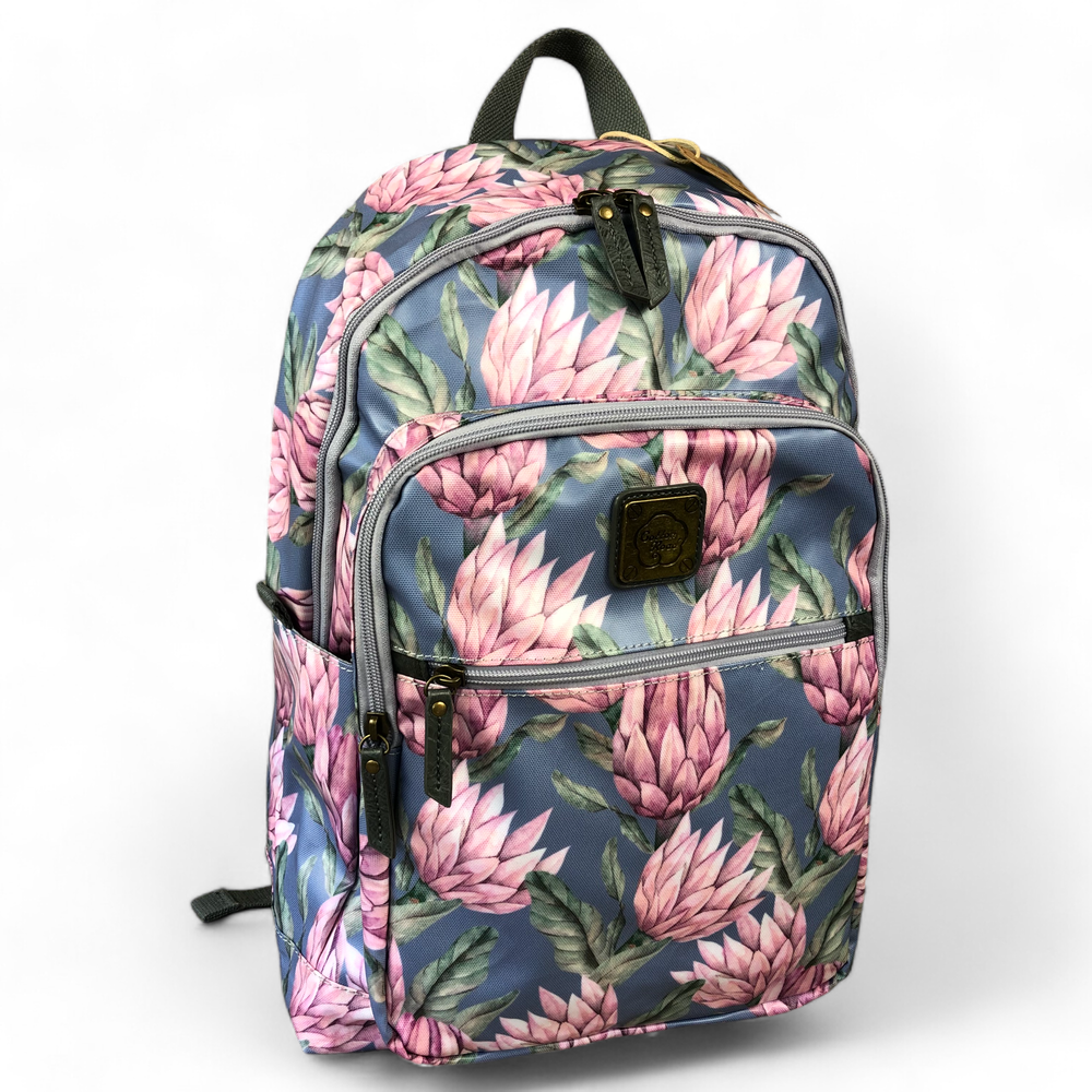BLUE PVC Cotton Road 15,6" Laptop Backpack with PROTEAS