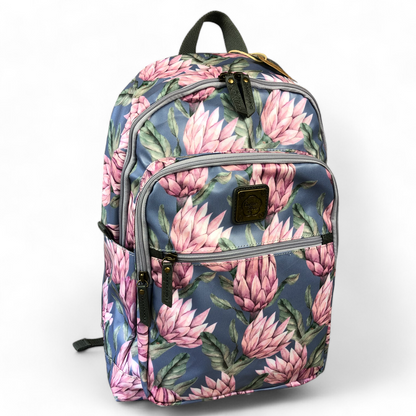 BLUE PVC Cotton Road 15,6" Laptop Backpack with PROTEAS