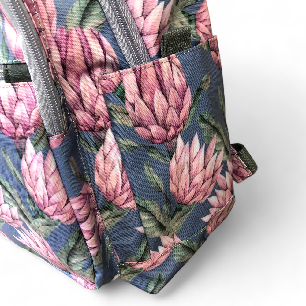 BLUE PVC Cotton Road 15,6" Laptop Backpack with PROTEAS