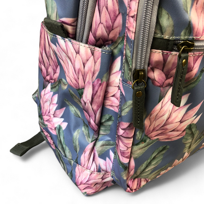 BLUE PVC Cotton Road 15,6" Laptop Backpack with PROTEAS