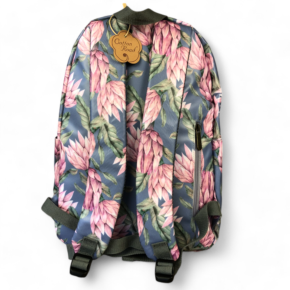 BLUE PVC Cotton Road 15,6" Laptop Backpack with PROTEAS