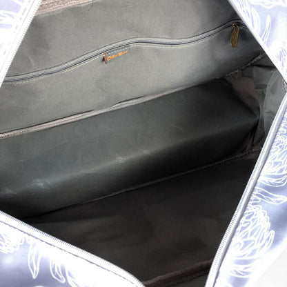 BLUE PVC Overnight Cotton Road Travel Bag with PROTEAS