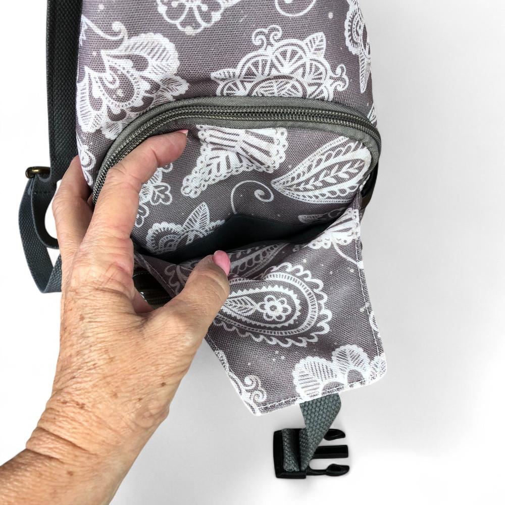 BROWN Cotton Road CANVAS Cross Body Bag / Mini Backpack