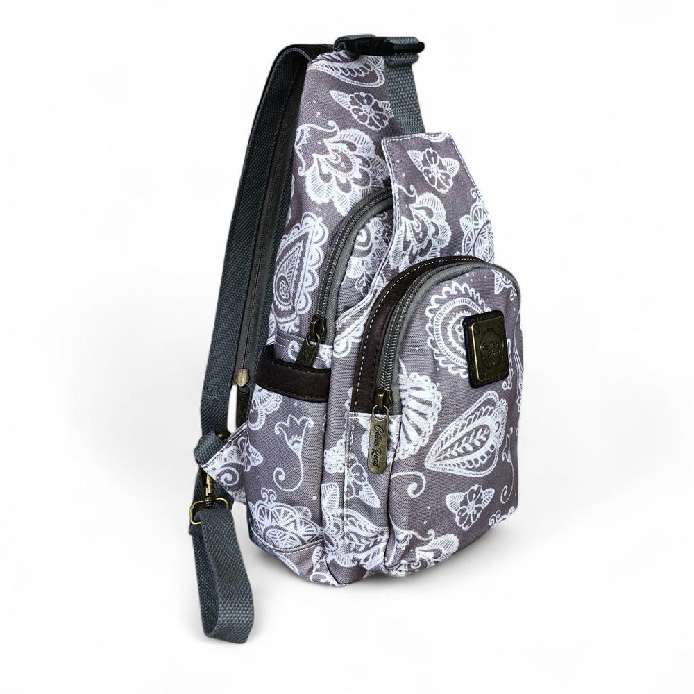 BROWN Cotton Road CANVAS Cross Body Bag / Mini Backpack