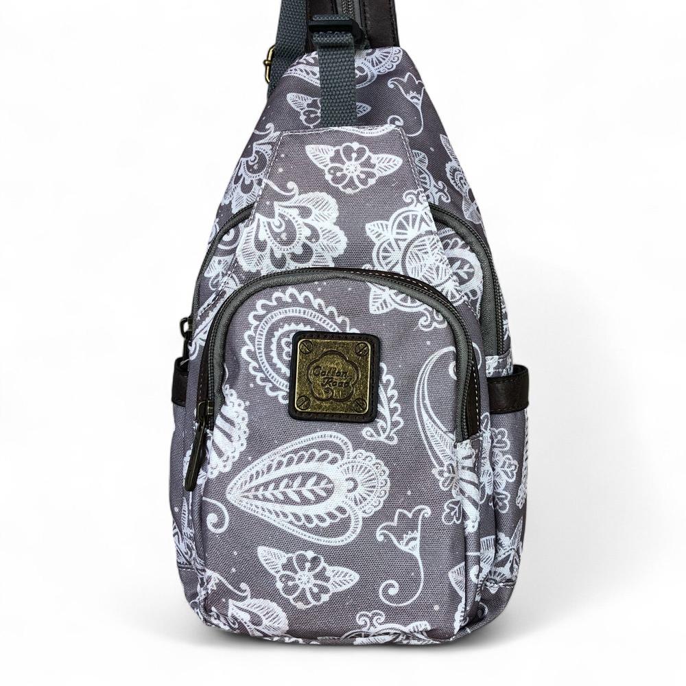 BROWN Cotton Road CANVAS Cross Body Bag / Mini Backpack