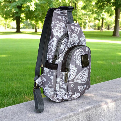 BROWN Cotton Road CANVAS Cross Body Bag / Mini Backpack