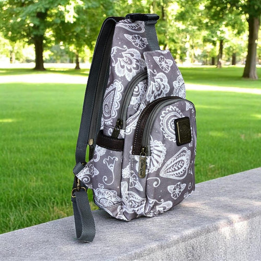 BROWN Cotton Road CANVAS Cross Body Bag / Mini Backpack