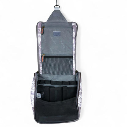 BROWN Cotton Road PVC Hanging Vanity Bag with PAISLEY Print