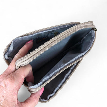 BROWN Floral Cotton Road Canvas Mini Sling Bag