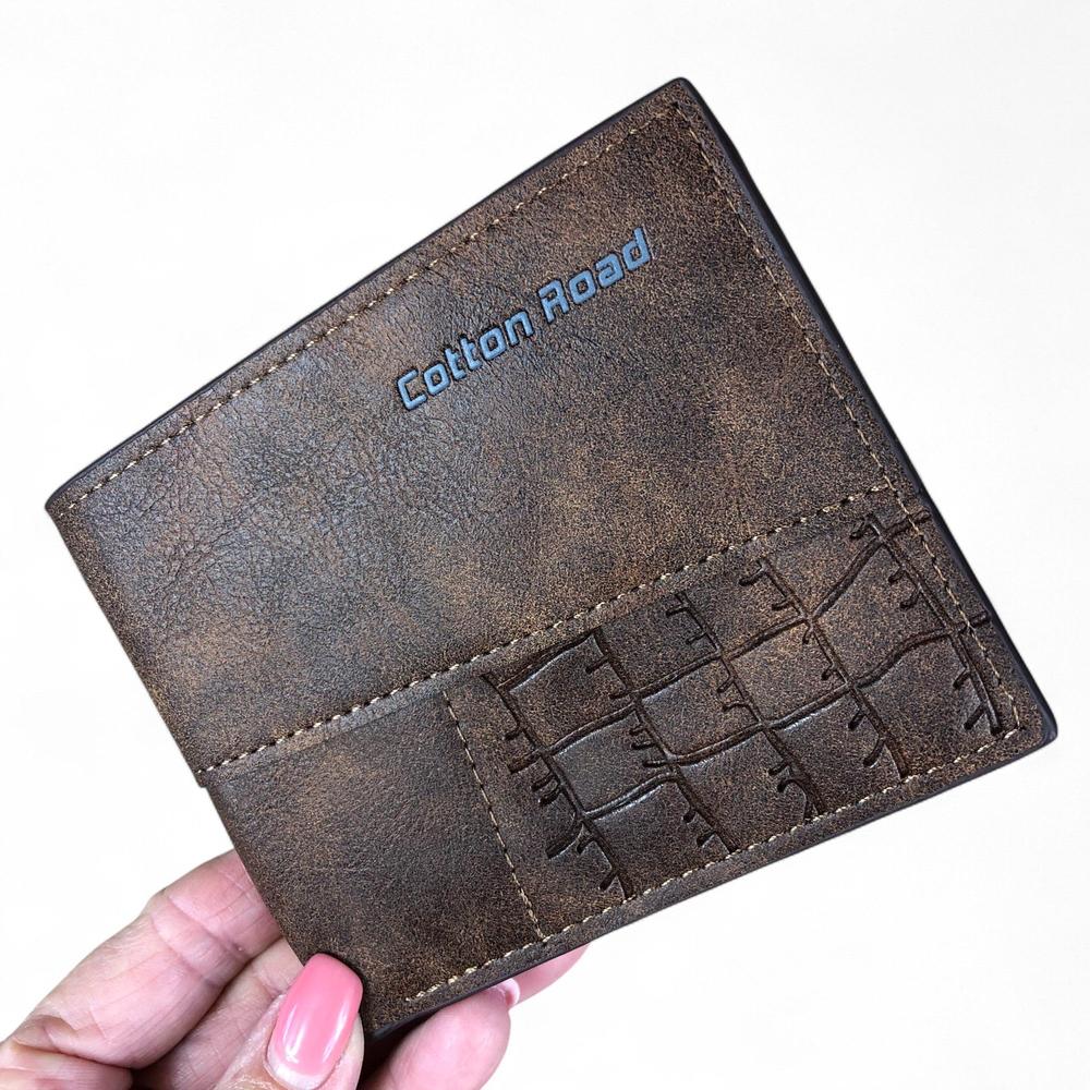 BROWN MENS Cotton Road PU Leather Wallet