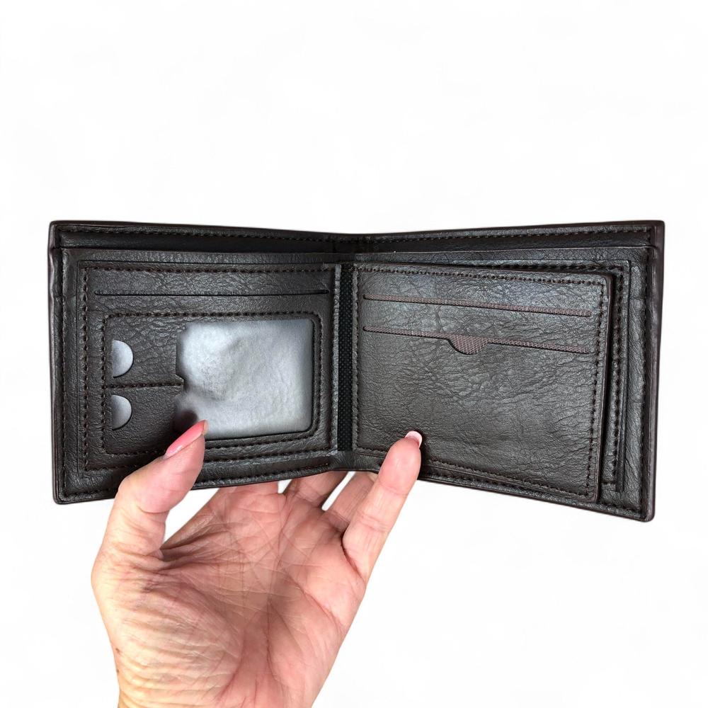 BROWN MENS Cotton Road PU Leather Wallet