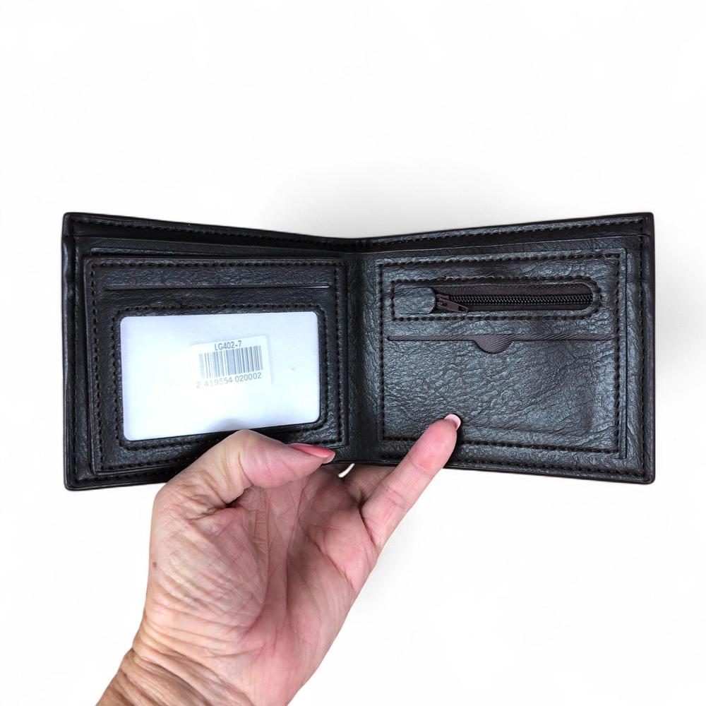 BROWN MENS Cotton Road PU Leather Wallet