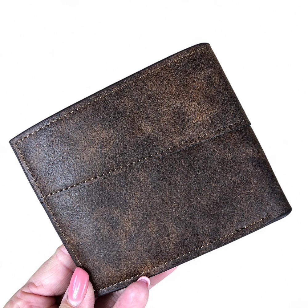 BROWN MENS Cotton Road PU Leather Wallet