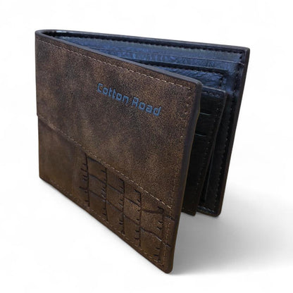 BROWN MENS Cotton Road PU Leather Wallet
