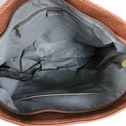 BROWN PU Leather Cotton Road BRANDED Handbag