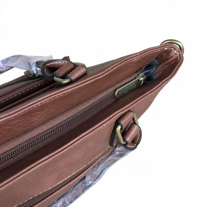 BROWN PU Leather Cotton Road BRANDED Handbag