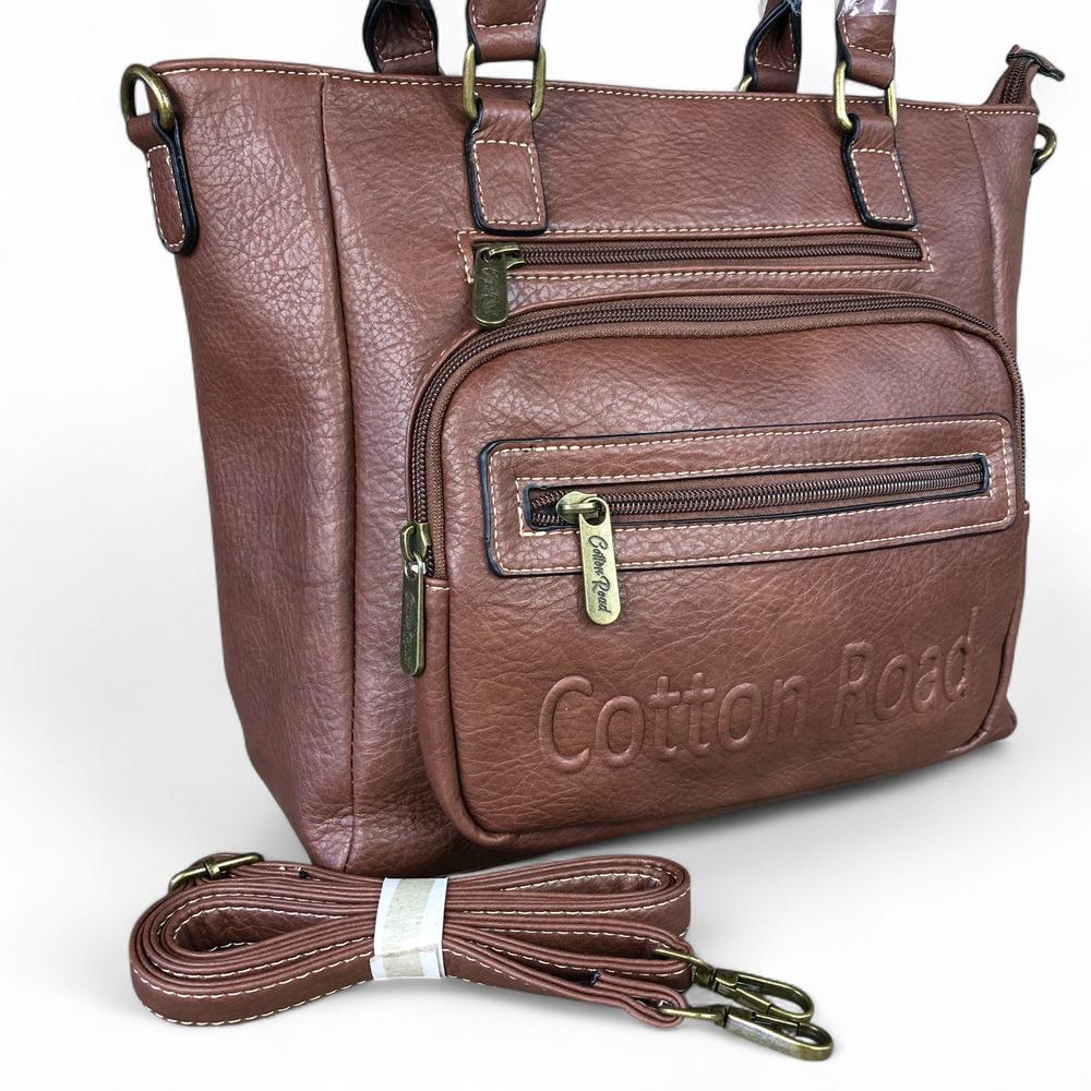 BROWN PU Leather Cotton Road BRANDED Handbag