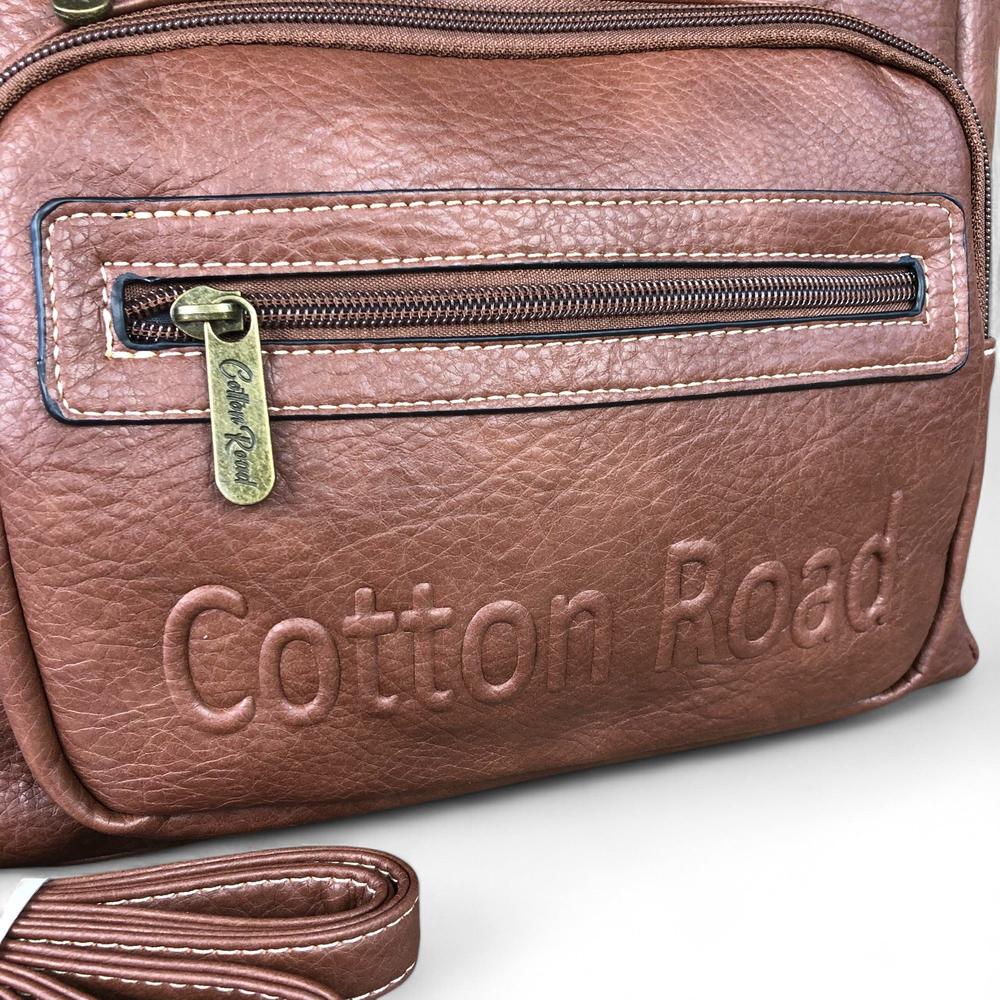 BROWN PU Leather Cotton Road BRANDED Handbag