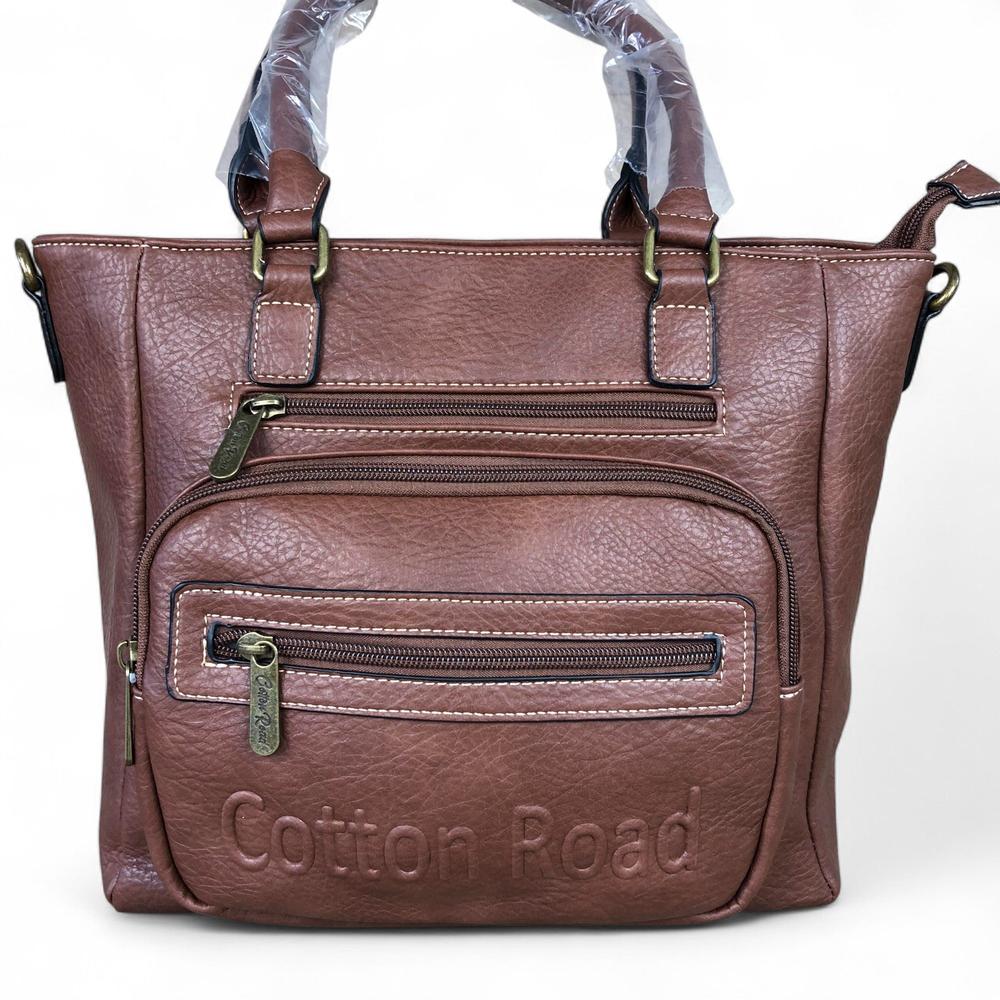 BROWN PU Leather Cotton Road BRANDED Handbag
