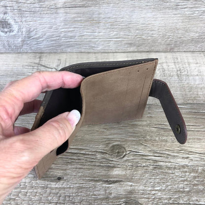 BROWN PU Leather Cotton Road Card Holder