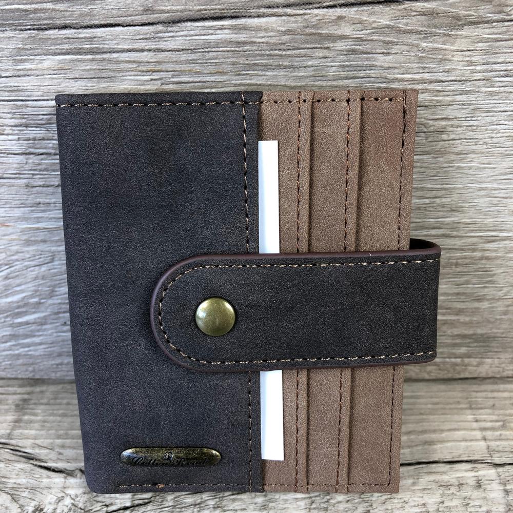 BROWN PU Leather Cotton Road Card Holder
