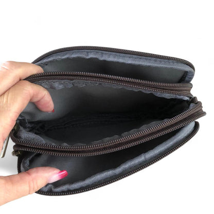 BROWN PU Leather Cotton Road Mini Sling Bag