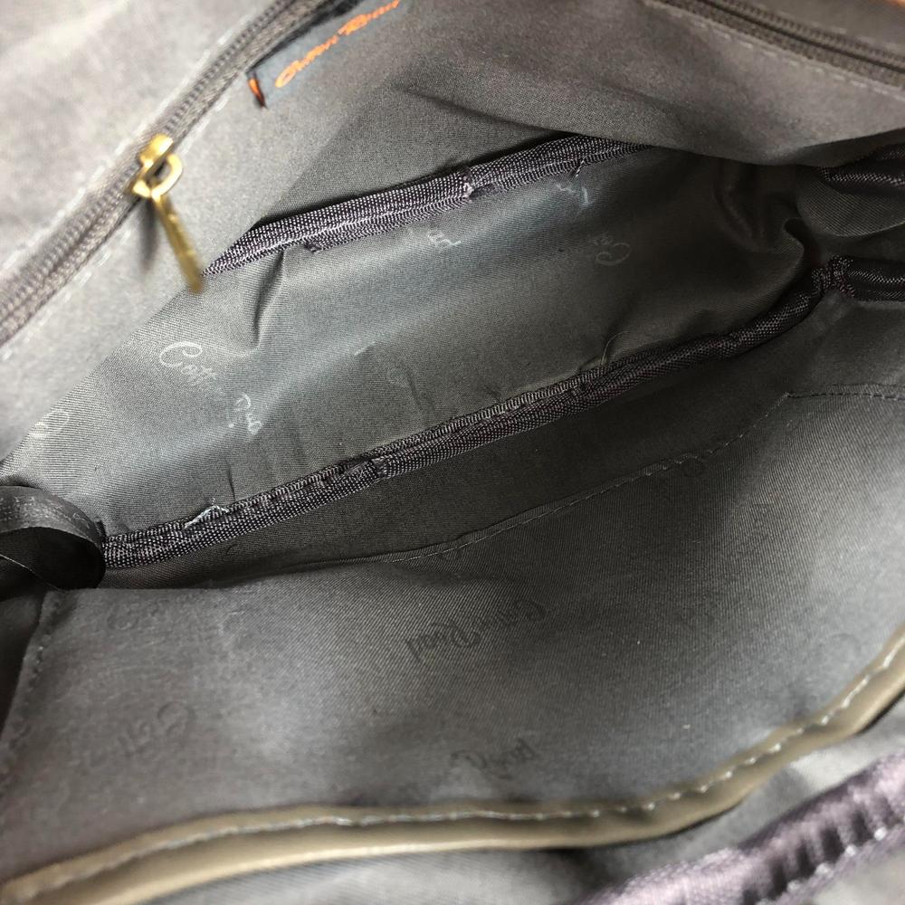 BROWN PU Leather Cotton Road Sling Bag