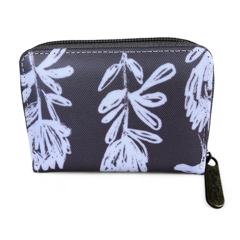 BROWN PVC Cotton Road Card Holder with PROTEA Print