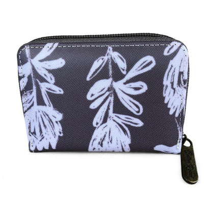 BROWN PVC Cotton Road Card Holder with PROTEA Print