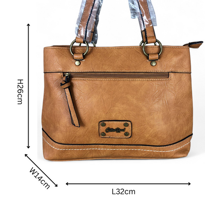 CAMEL Cotton Road PU Leather Handbag with TAG