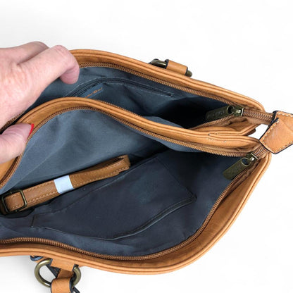 CAMEL Cotton Road PU Leather Handbag with TAG