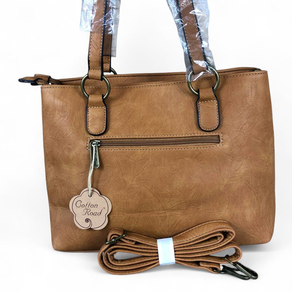 CAMEL Cotton Road PU Leather Handbag with TAG