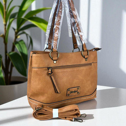 CAMEL Cotton Road PU Leather Handbag with TAG