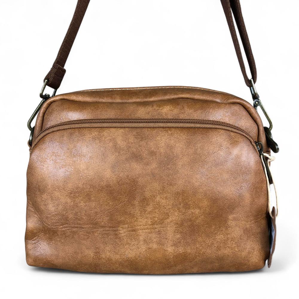 CAMEL PU Leather Cotton Road Sling Bag