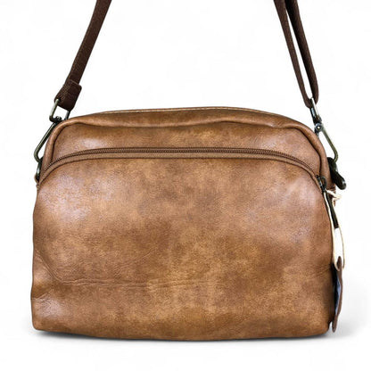 CAMEL PU Leather Cotton Road Sling Bag
