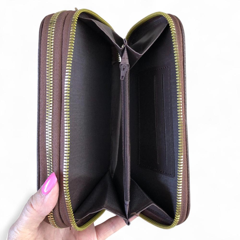 COFFEE BROWN Cotton Road PU Leather Cellphone Sling Wallet