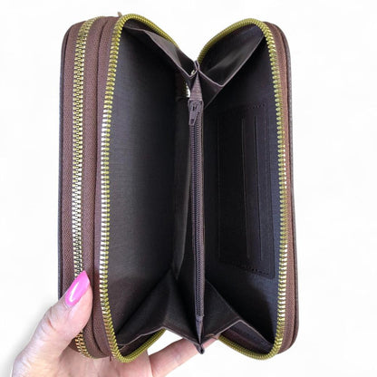 COFFEE BROWN Cotton Road PU Leather Cellphone Sling Wallet