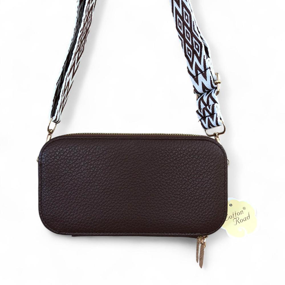 COFFEE BROWN Cotton Road PU Leather Cellphone Sling Wallet