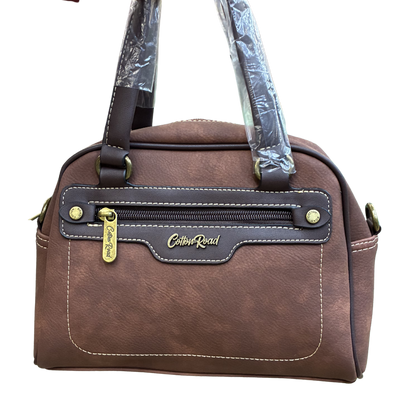 COTTON ROAD HANDBAG: BROWN Cotton Road Vintage Two-Tone Bag for Women FRONT