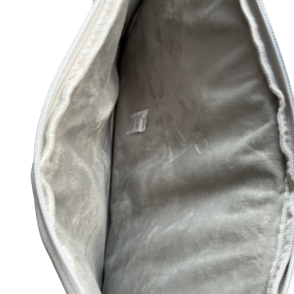 COTTON ROAD LAPTOP BAG: GREY Rose Decorated PVC Carry Sleeve with Padded Inner view