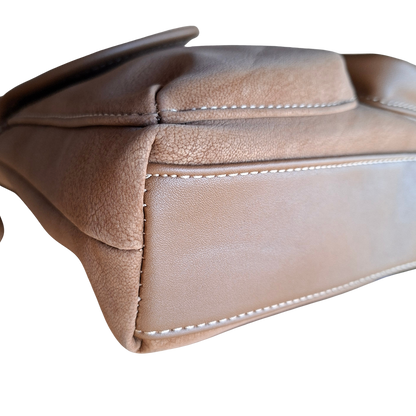 COTTON ROAD SLING BAG: KHAKI Multi POCKET Crossbody with Adjustable Strap BOTTOM