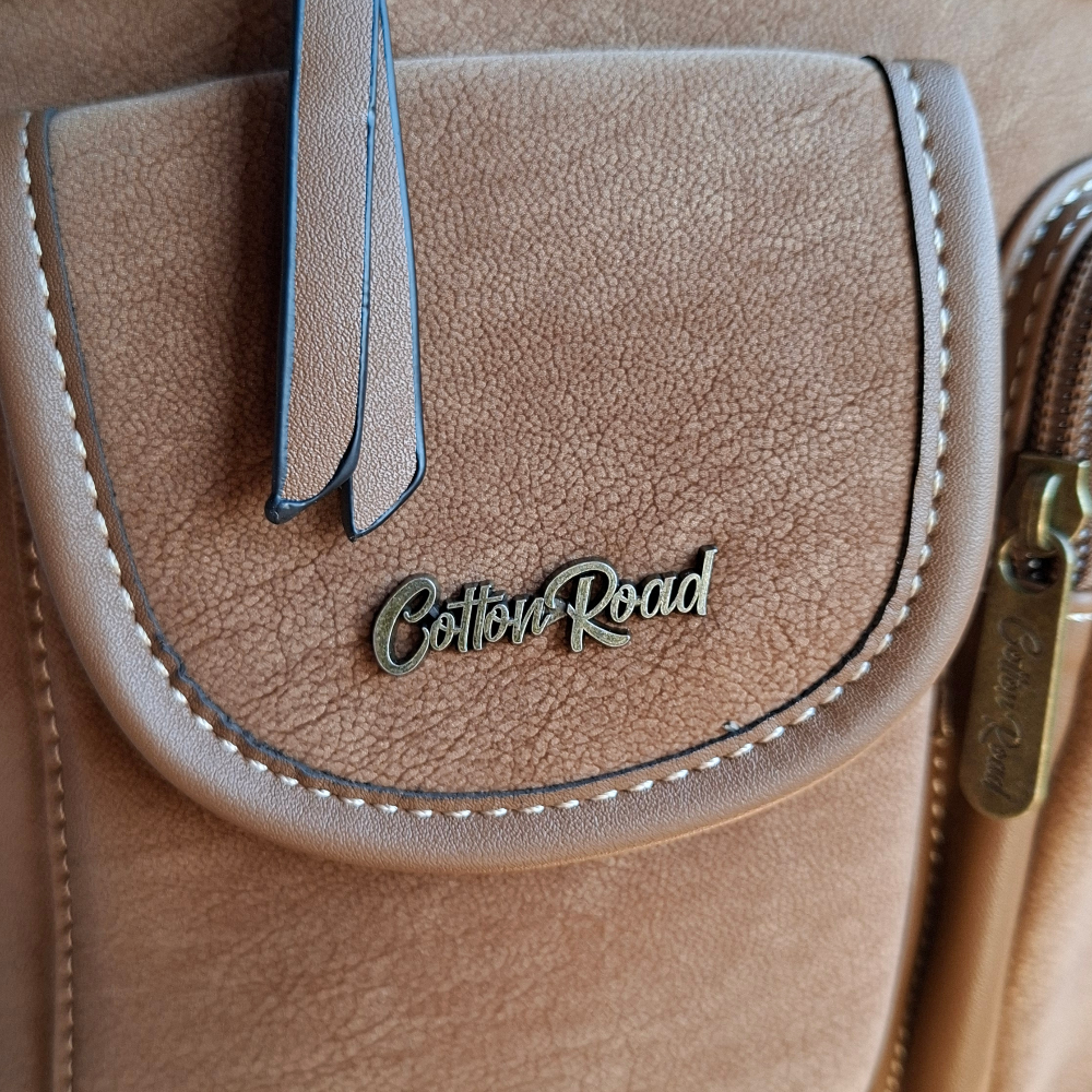 COTTON ROAD SLING BAG: KHAKI Multi POCKET Crossbody with Adjustable Strap BRANDED
