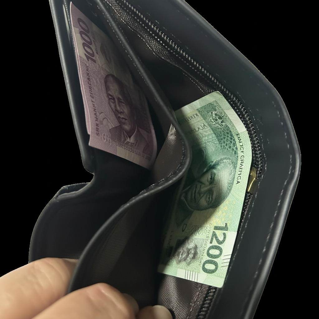 Cotton Road Men's Wallet: BLACK PU Leather Wallet with Clip