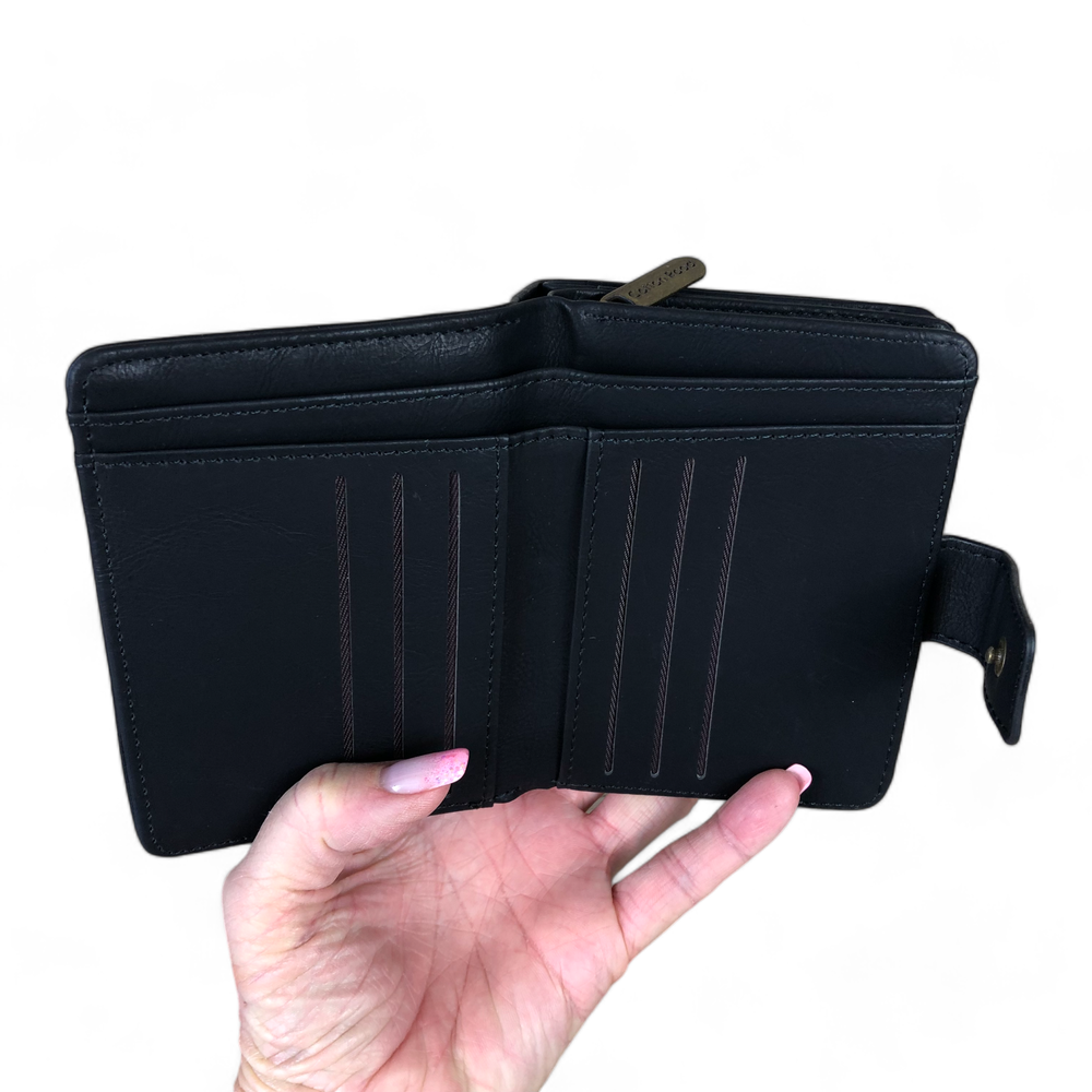 Cotton Road BLACK MENS PU Leather Wallet