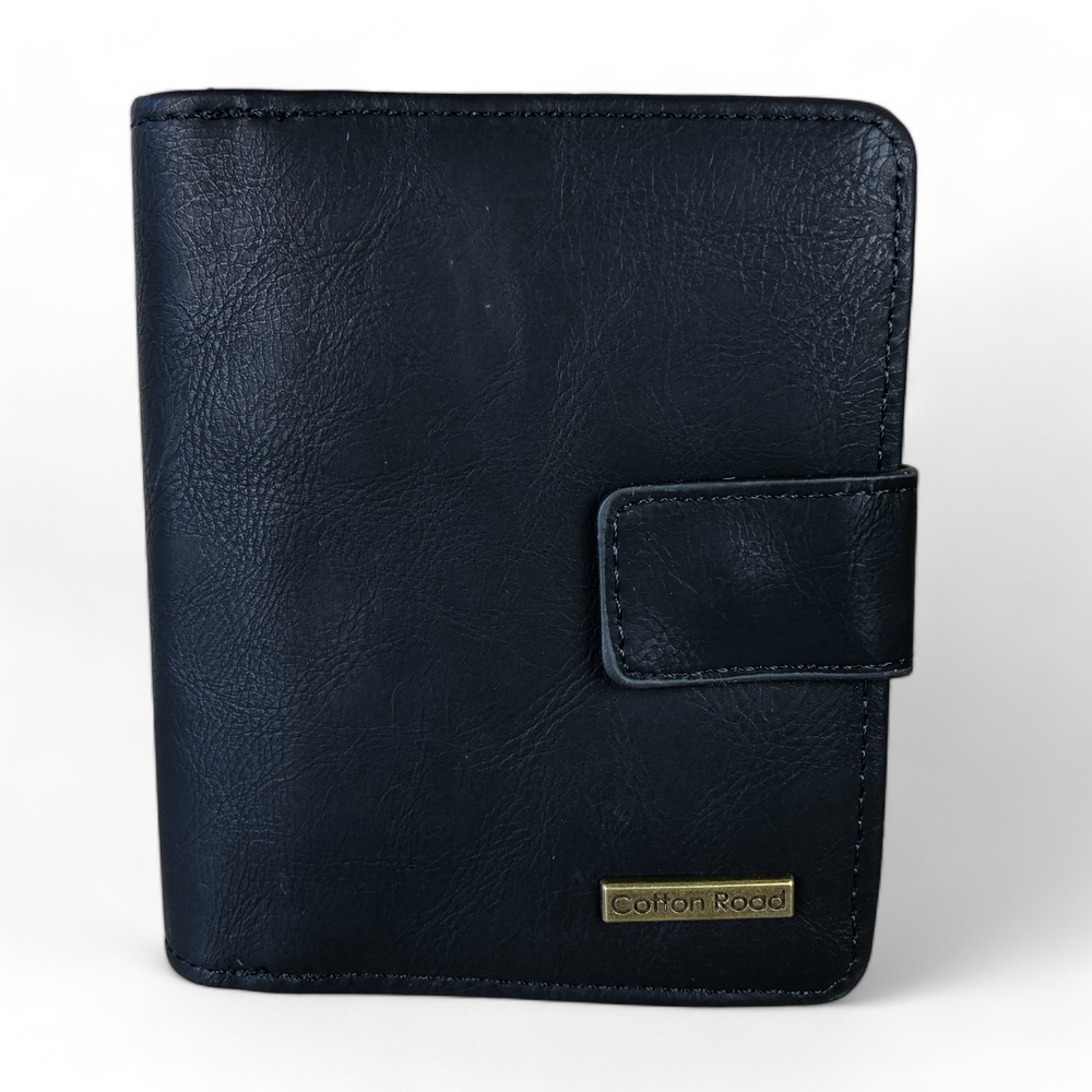 Cotton Road BLACK MENS PU Leather Wallet