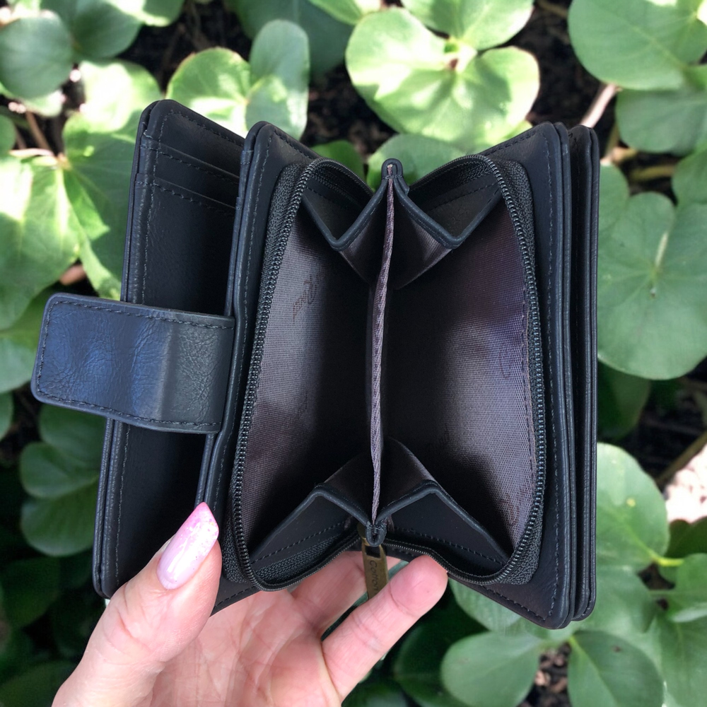 Cotton Road BLACK MENS PU Leather Wallet