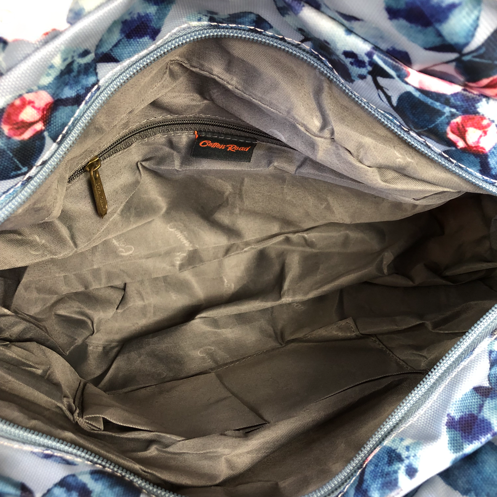 Cotton Road BLUE PVC Handbag with FLOWERS