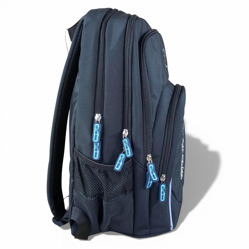 Cotton Road Backpack: BLACK BRANDED Canvas Backpack