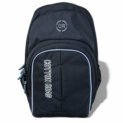 Cotton Road Backpack: BLACK BRANDED Canvas Backpack