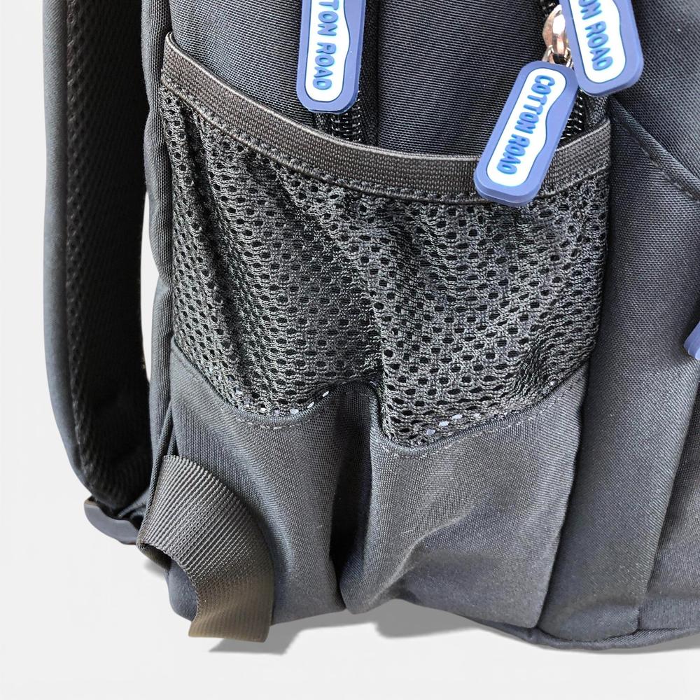 Cotton Road Backpack: BLACK BRANDED Canvas Backpack